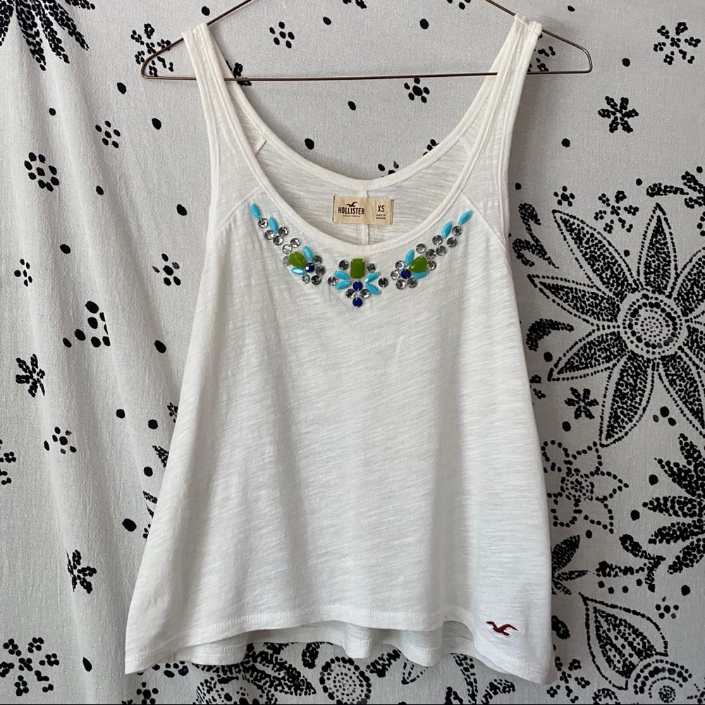 Hollister rhinestone gem loose tank